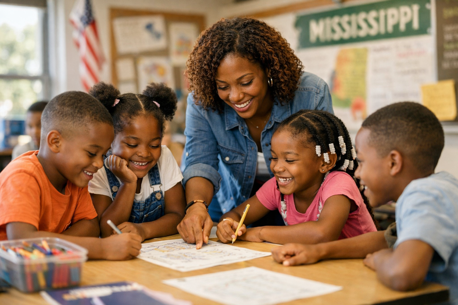 Children in classroom